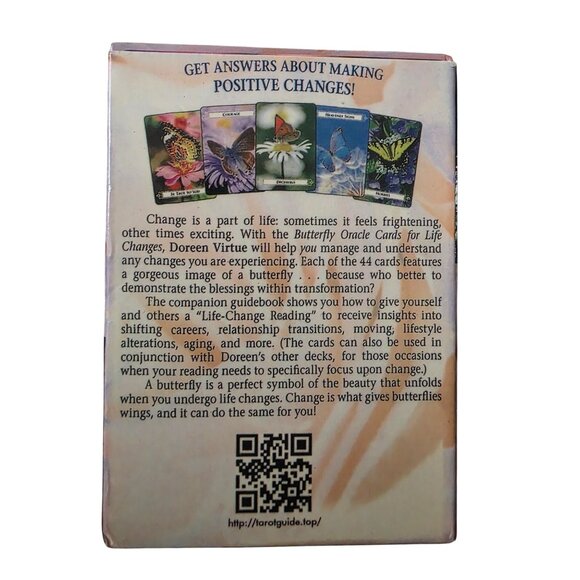 Butterfly Oracle Cards For Life Changes By Doreen Virtue 44-Card Deck With Guid - Picture 2 of 2